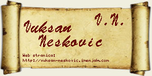 Vuksan Nešković vizit kartica